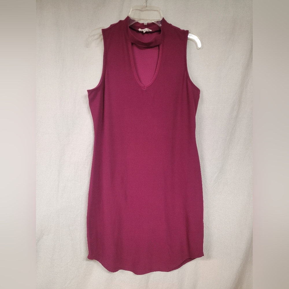 Ultra Flirt size med Burgundy Dress Summer Sleek Festival Boho Minimalist